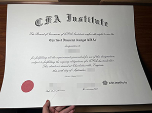 CFA Institute Certificate Copy