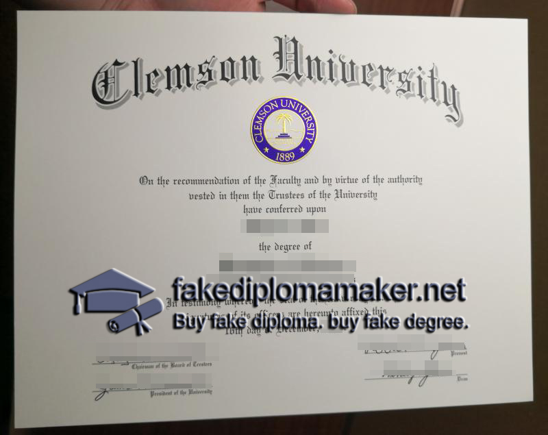 Clemson University diploma