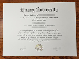 Emory University diploma copy