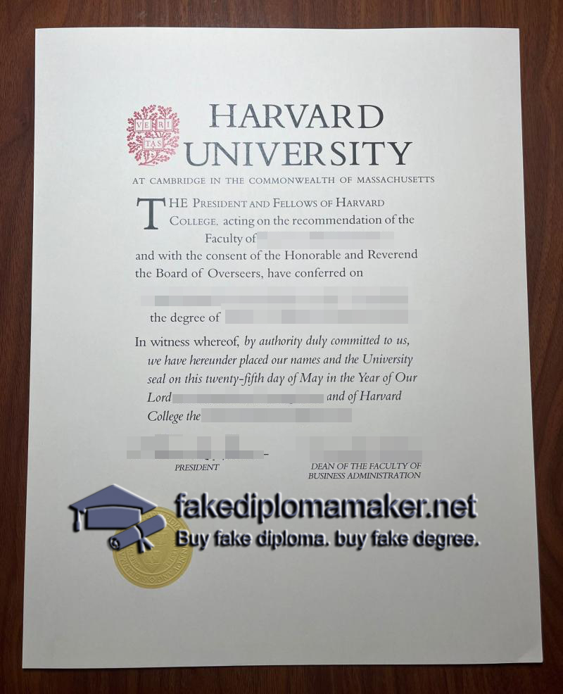 Harvard University diploma