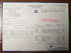 Hofstra University transcript copy