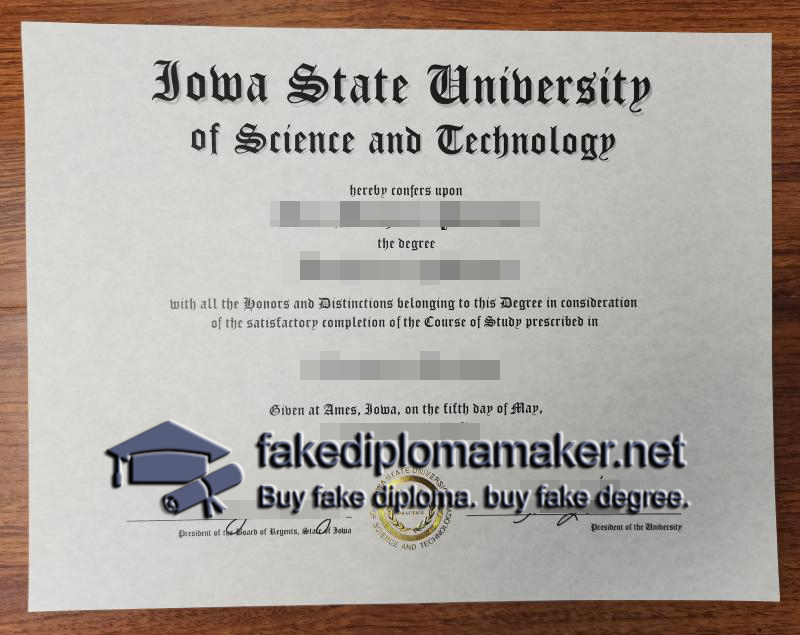 Iowa State University diploma