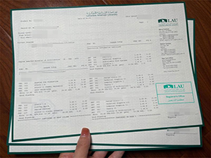 Lebanese American University transcript copy