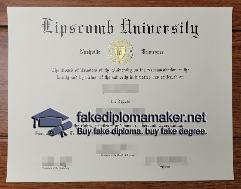 Lipscomb University diploma