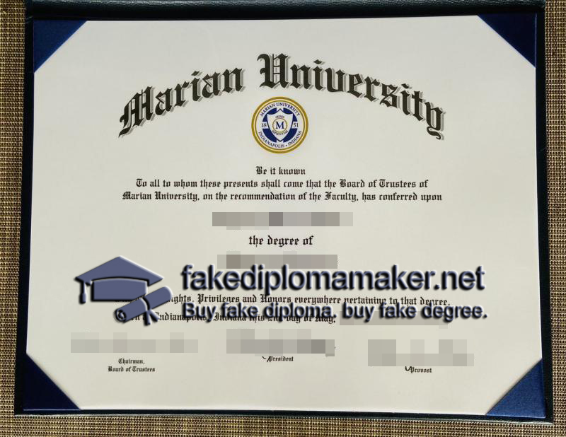 Marian University diploma