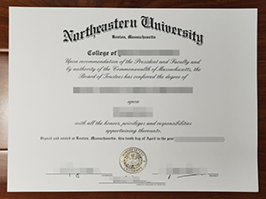 Northeastern University diploma copy