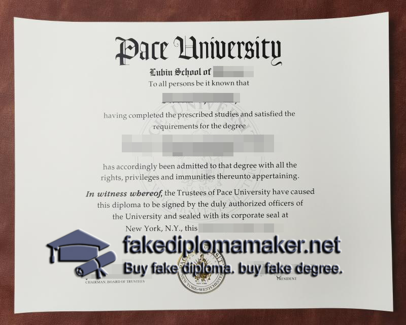 Pace University diploma