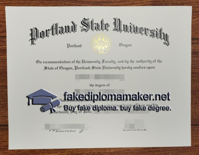 Portland State University diploma