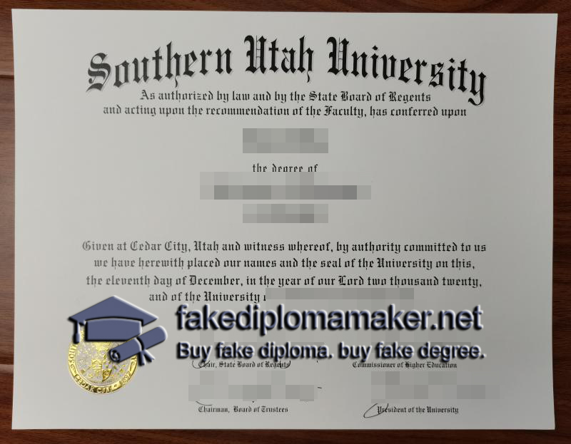 Southern Utah University diploma