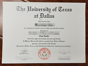 UTD diploma copy