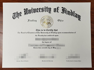 University of Findlay diploma copy