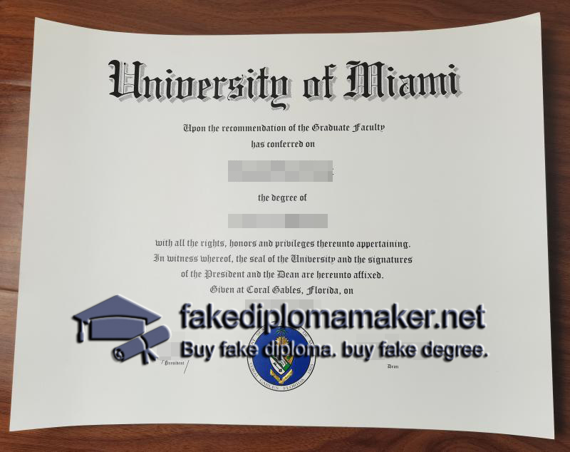 University of Miami degree