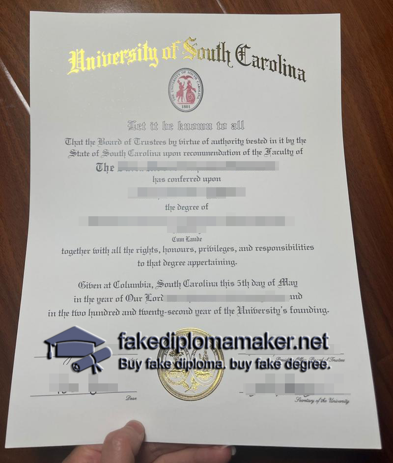 University of South Carolina diploma