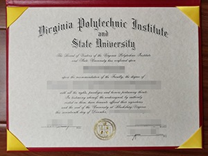 Virginia Tech diploma copy