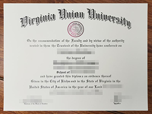 Virginia Union University diploma copy