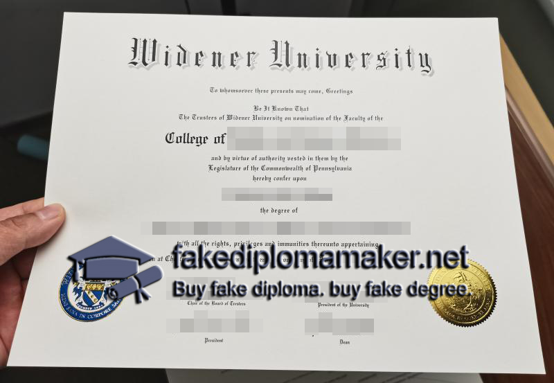 Widener University diploma