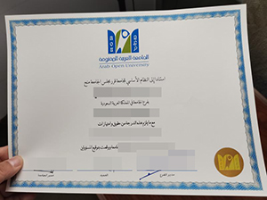 Arab Open University diploma copy