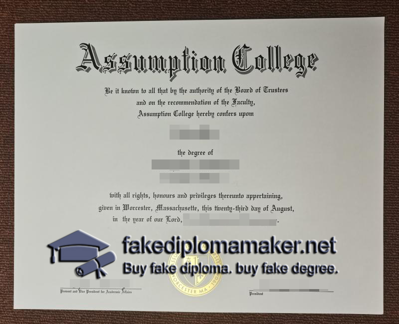 Assumption College diploma