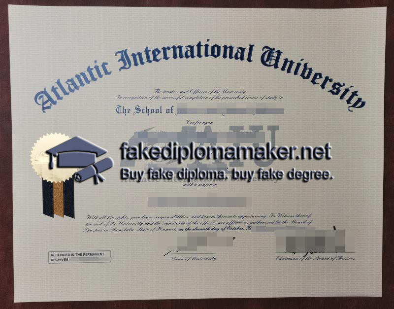 Atlantic International University diploma