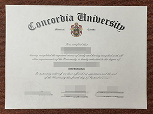 Concordia University diploma copy