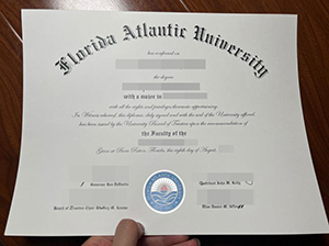 Florida Atlantic University diploma copy