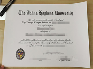 JHU diploma copy