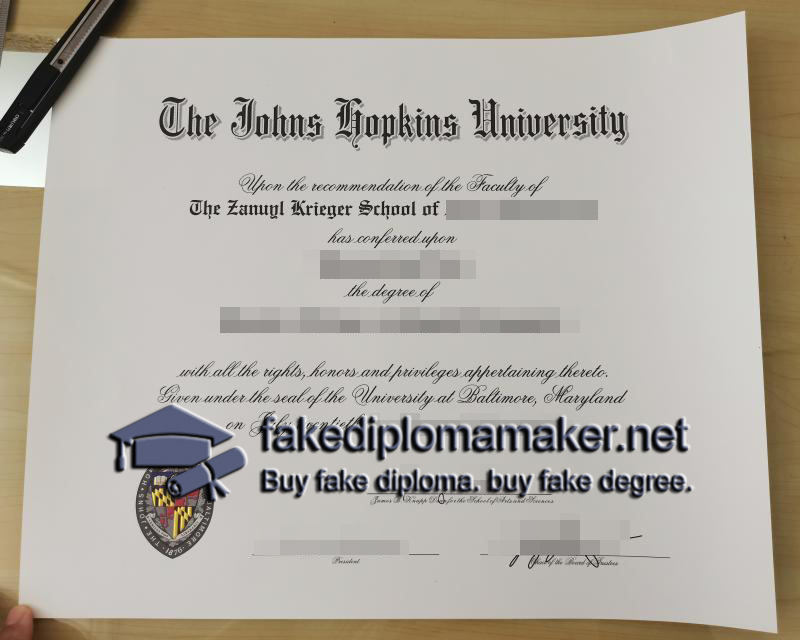 JHU diploma