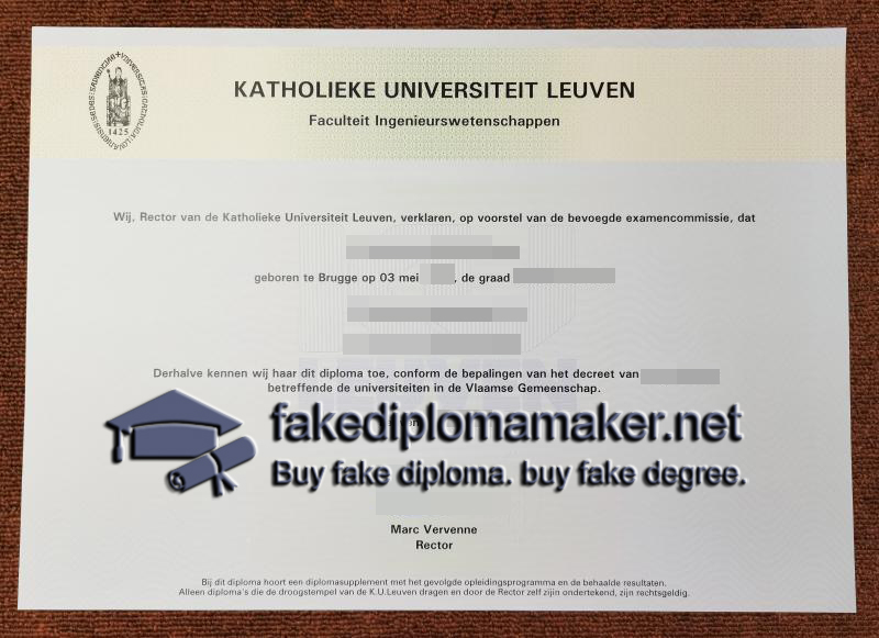 Katholieke Universiteit Leuven diploma