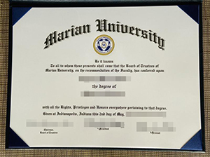 Marian University diploma copy