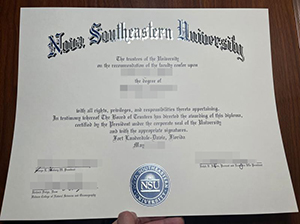 Nova Southeastern University diploma copy