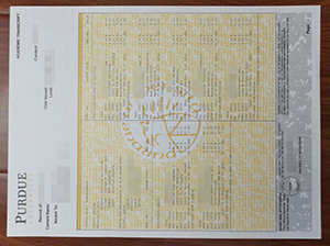 Purdue University transcript copy