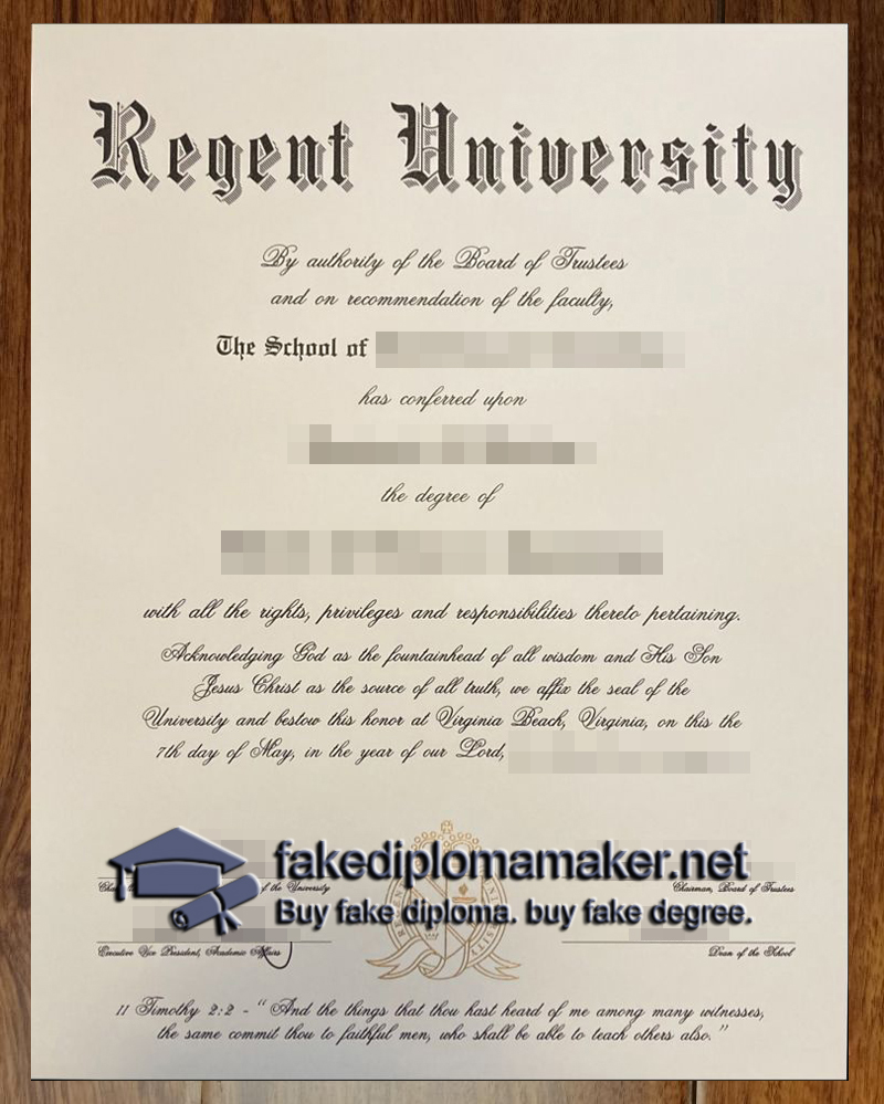 Regent University diploma