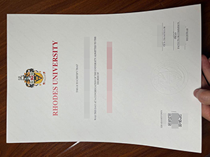 Rhodes University diploma copy