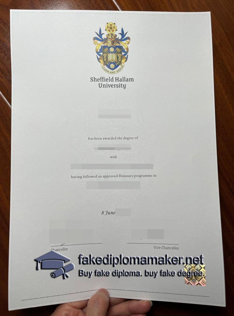 Sheffield Hallam University diploma