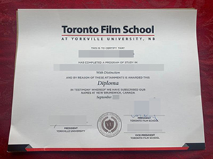 Toronto Film School diploma copy