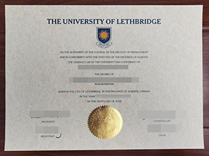 University of Lethbridge diploma copy