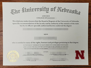 University of Nebraska diploma copy