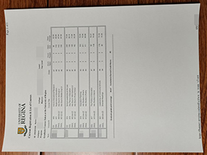 University of Regina transcript copy