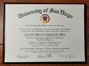 University of San Diego diploma copy