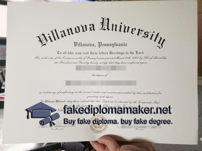 Villanova University diploma