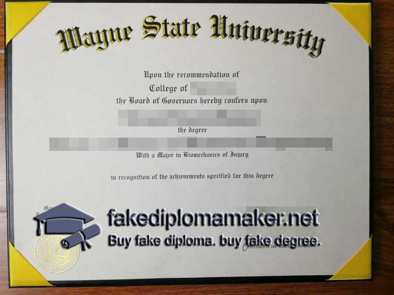 Wayne State University diploma