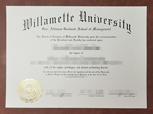 Willamette University diploma copy