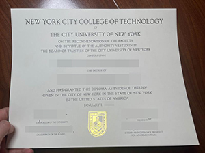 City Tech diploma copy