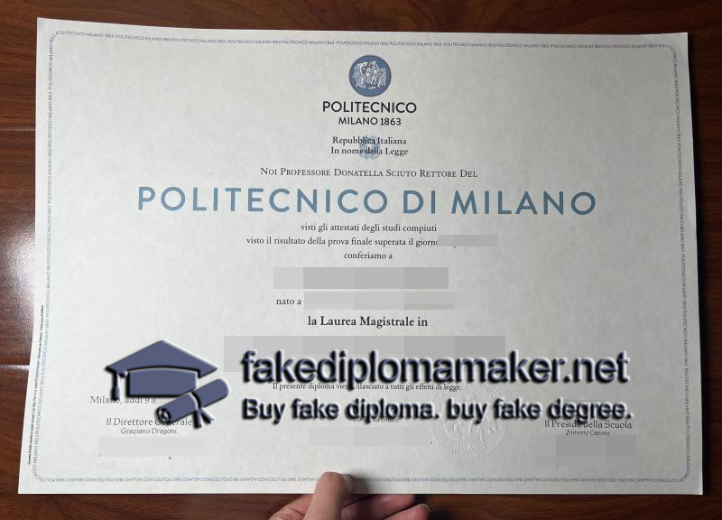Politecnico di Milano diploma