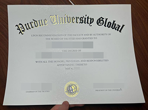 Purdue University Global diploma copy