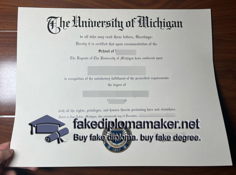 University of Michigan diploma