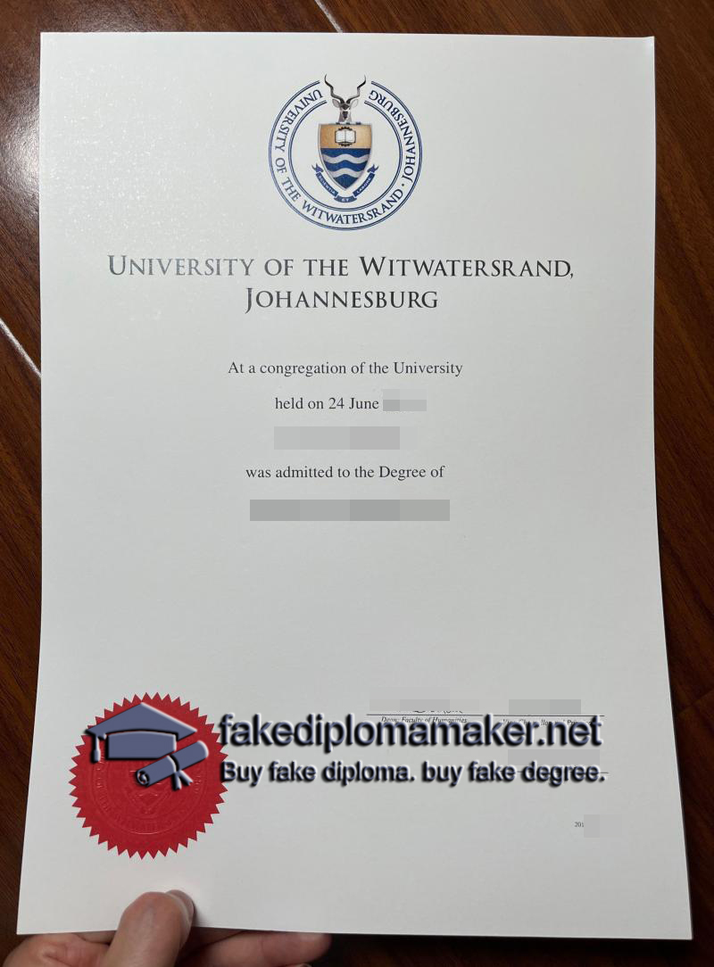 University of the Witwatersrand diploma