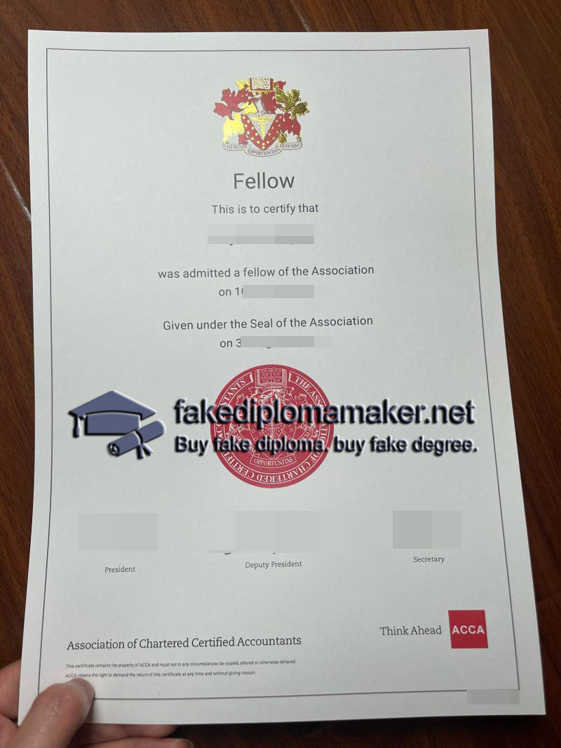 ACCA Fellow Certificate