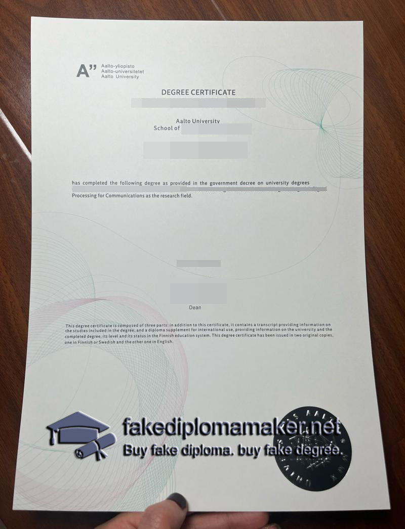 Aalto University diploma