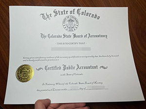 Colorado CPA Certificate copy